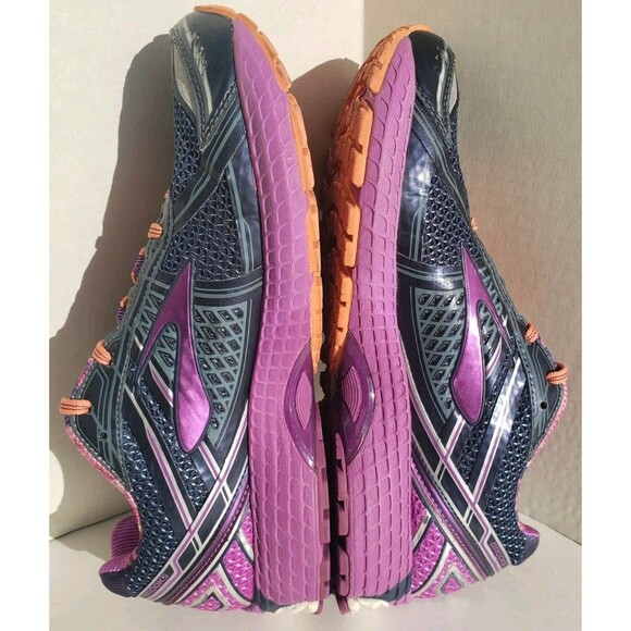 Brooks Adrenaline GTS 15 Running Shoes Purple Orange Blue Womens Sz 11 Athletic - Picture 3 of 12